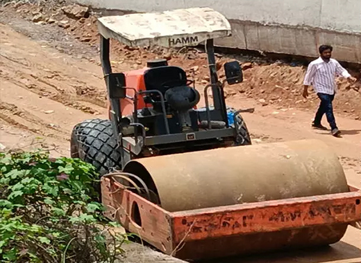 Roller Runs Over worker