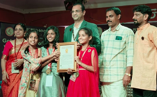 Puttur Students Enter Asian Golden Book of World Records