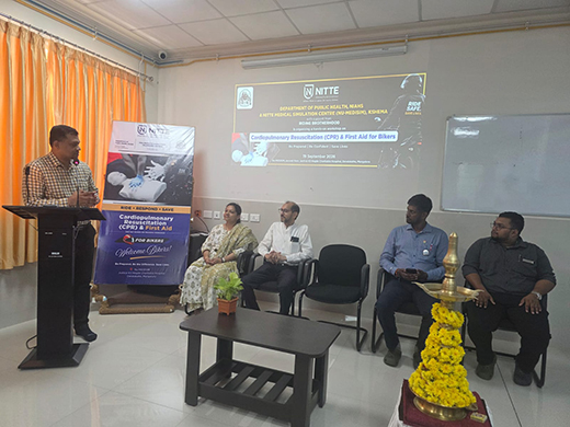 Nitte University trains 30 bikers in CPR and first aid for emergency