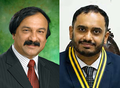 Entrepreneur Ronald Colaco and KCCI President P B Ahmed Mudassar