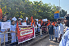 Mangaluru: ABVP stages massive protest alleging corruption and mismanagement at Mangalore University