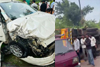 Puttur: Lorry overturns after collision with car on NH 275 near Santyar