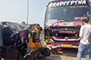 Mangaluru: Express bus collides with auto-rickshaw; three injured