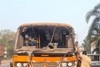 Mangaluru: KSRTC bus hits four cars near Adyar Katte, chain accident reported