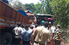 Mangaluru: Bus–lorry collision near Gurupura leaves driver injured, traffic disrupted