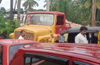 Belthangady: Sand lorry rams into five vehicles; young woman critical