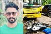 Kasaragod: School bus collides with bike, rider killed