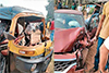 Byndoor: Two critically injured in auto–car collision on NH-66 near Uppunda
