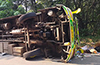 Over 20 Injured as Private Bus Overturns at Charmadi Ghat