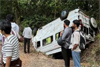 Mudigere: One dead, nine seriously injured as TT vehicle overturns at Charmadi Ghat