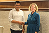 Australian Consul General Hilary McGeachy meets MP Capt. Chowta