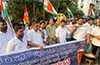 Mangaluru: Dakshina Kannada Youth Congress protests against LPG price hike