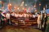 Mangaluru: Youth Congress holds torchlight march against Delhi violence, alleged vote theft