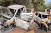 Kundapur: Moving car catches fire, gutted in Vandse