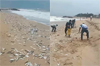 Millions of Boothayi fish wash ashore at Ullal Beach, drawing crowds of locals