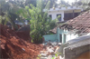 Puttur: Major mishap averted as compound wall collapses on house