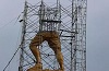 Parashurama theme park row: Remaining portion of statue being dismantled