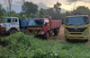 Illegal sand extraction sites raided in Kundapur, three trucks seized