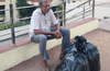 Garbage problem: Social activist S Nandagopal protests in front of MCC