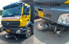 Father-daughter dead as truck rams into two-wheeler at Nantoor circle;  driver thrashed