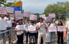 Mangaluru: Citizens stage peaceful protest against pothole-ridden roads