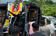 Fish lorry collides with car; passengers injured