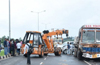 Mangaluru : 3 injured in serial mishap at Pumpwell