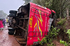 Moodbidri: Private Bus Overturns Near Bannadka; Several Injured