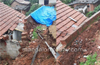 Retaining wall collapses near Akashbhavan