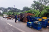 Puttur: Poultry lorry overturns; driver injured