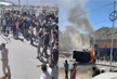Clashes, stone pelting in Ladakh by statehood protesters, police van burnt
