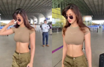 Disha Patani flaunts her toned midriff in uber cool airport look and fans are impressed, Watch