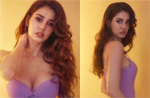 Disha Patani sets the temperature soaring in a lilac dress