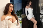 Disha Patani flaunts her curves in a plunging white bodycon dress, See photos
