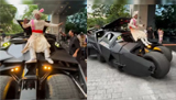 Watch: Indian groom arrives at wedding venue in Batmobile, video viral