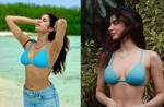 Janhvi Kapoor and Khushi Kapoor set the Internet on fire in same aqua Bikini top