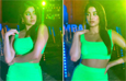 Janhvi Kapoor is as bright as a neon light in a ribbed green co-ord set
