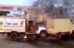 Clash at BJP party offices in Bengal, vehicles set on fire