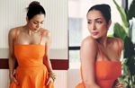 Malaika Arora adds colour to Monsoon in a super sexy tangerine dress, see pics