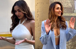Malaika Arora changes from a sexy white bodycon dress to boss lady pant suit, Watch