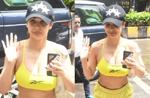 Malaika Arora raises heat in a yellow bralette and shorts as she gets papped at the gym; Watch