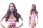 Malaika Arora flaunts toned legs in high slit satin dress, See pics