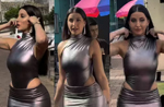Nora Fatehi flaunts her curves in a shimmery silver dress, hot video goes viral