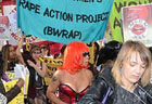 Women in underwear stage protest against rape in London