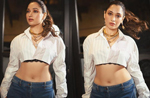 Tamannaah Bhatia looks gorgeous in cropped shirt and pants, see photos