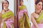 Tamannaah Bhatia is nothing less than an ethnic vision in a printed Kanjeevaram Saree