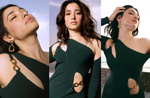 Tamannaah Bhatia flaunts her curves in one shoulder midi dress; check out hot photos