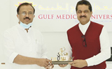 Indian minister visits Thumbay facilities during UAE visit