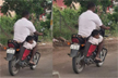 Shocker in Gadag: Father carries child in motorcycle&rsquo;s side luggage box, fined
