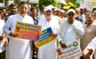 CM Siddaramaiah leads protest against Centre’s ‘inadequate’ drought relief to Karnataka